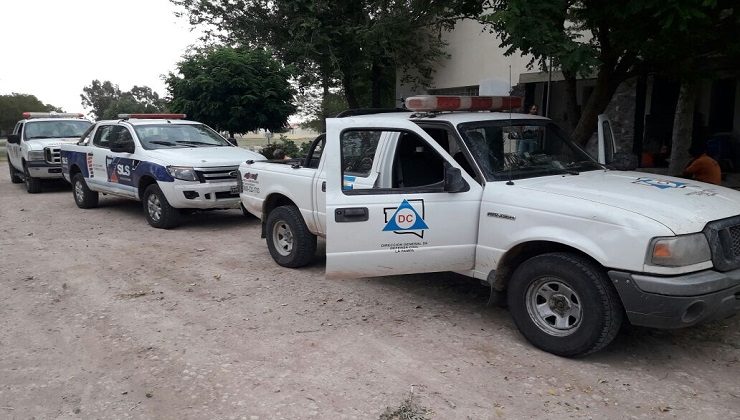 Los brigadistas de San Luis Solidario trabajan en el control del fuego