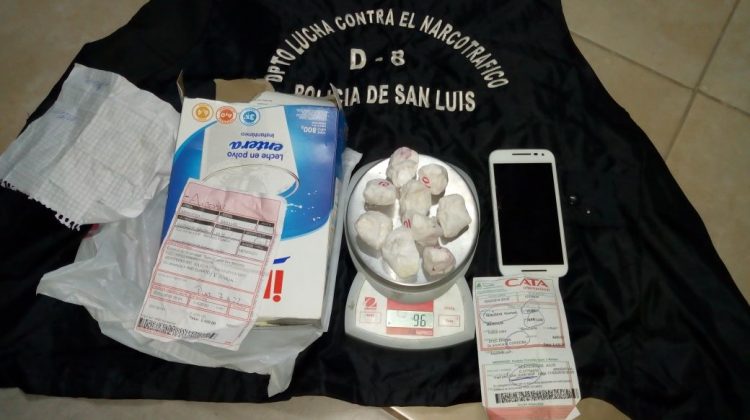 La Policía provincial detuvo a un hombre con cocaína