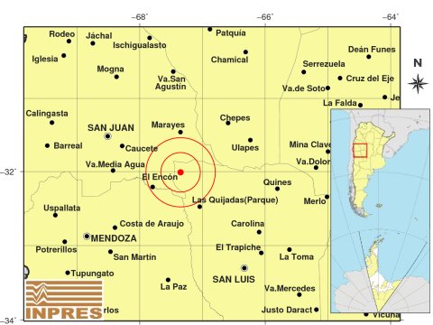 Se registró un sismo en el extremo noroeste de San Luis