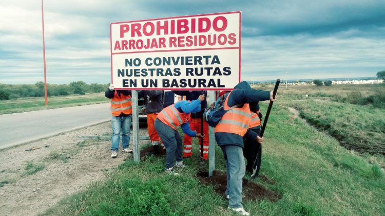 Erradicación de basurales sobre Autopista de las Serranías Puntanas