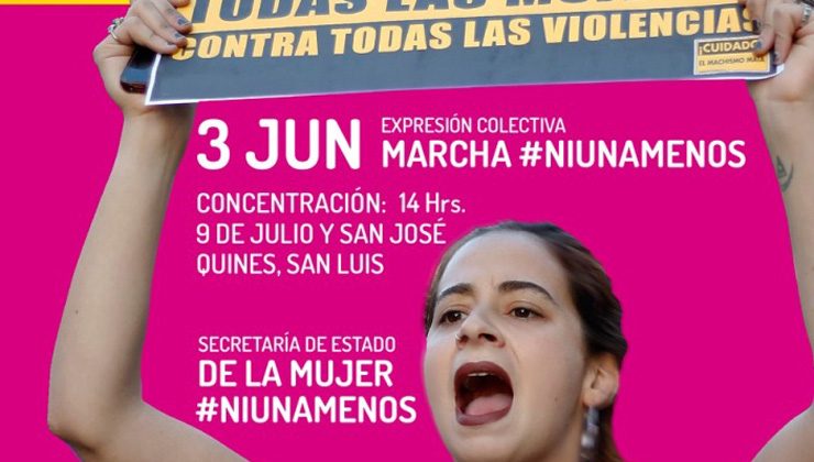 La Secretaría de la Mujer marchará el 3 de junio en Quines