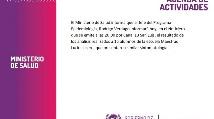 Realizarán informe sobre sintomatología