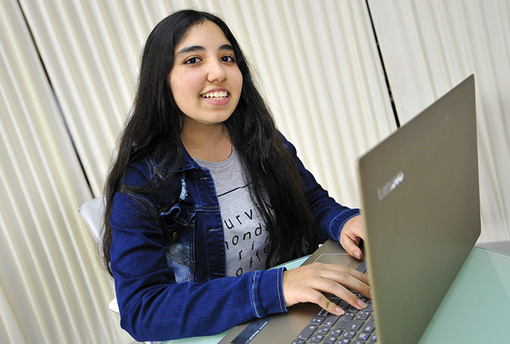 Bianca quiere ser ingeniera en Sistemas y crear aplicaciones que ayuden a la sociedad.