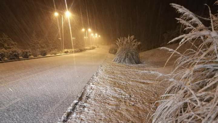 La nieve llegó a San Luis