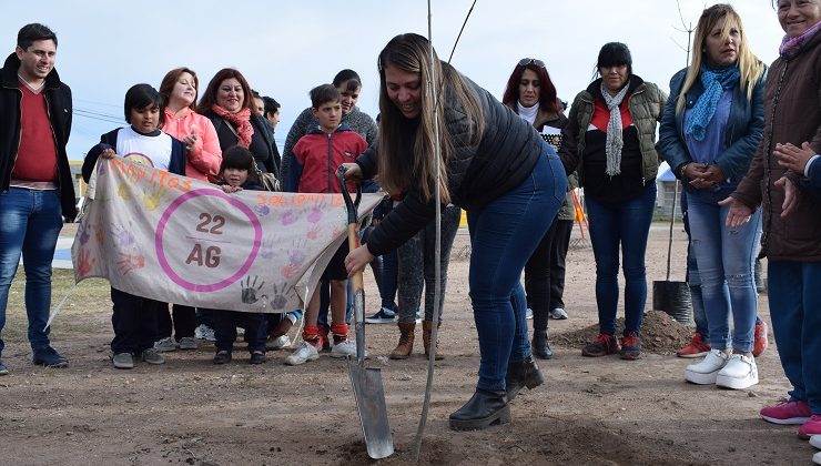 Urbanismo y Parques forestó el predio que recuperó en el B° 500 Viviendas Norte