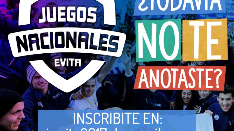 La inscripción para los Juegos Evita 2018 continúa abierta