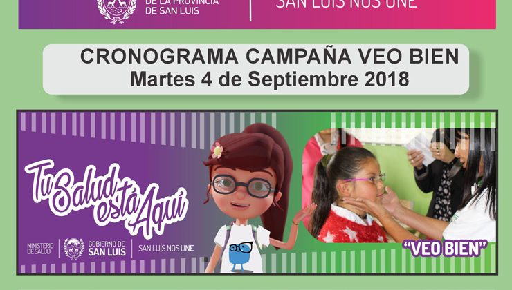 La campaña “Veo Bien” llegará a Concarán y Tilisarao