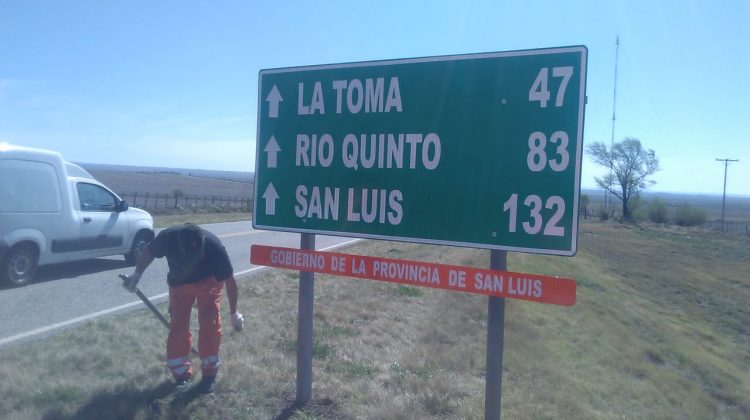 Suman demarcación vertical en las rutas y autopistas provinciales