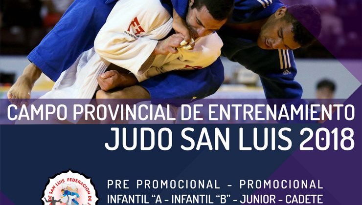 Realizarán el Segundo Campo de Entrenamiento Federativo de Judo