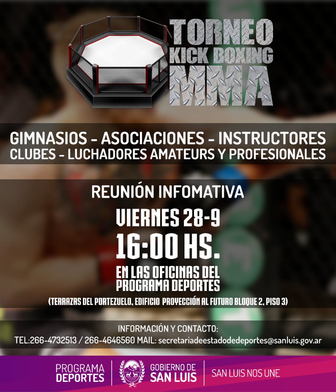 Se viene el torneo de kickboxing y de Artes Marciales Mixtas en el "El Ave Fénix".