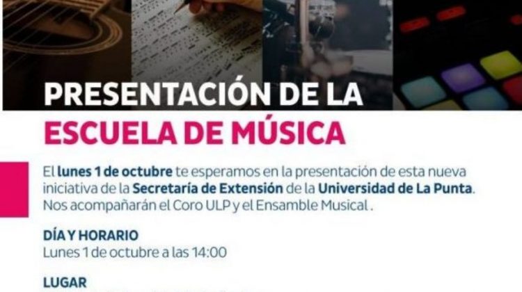 Escuela de Música: la nueva propuesta de la ULP