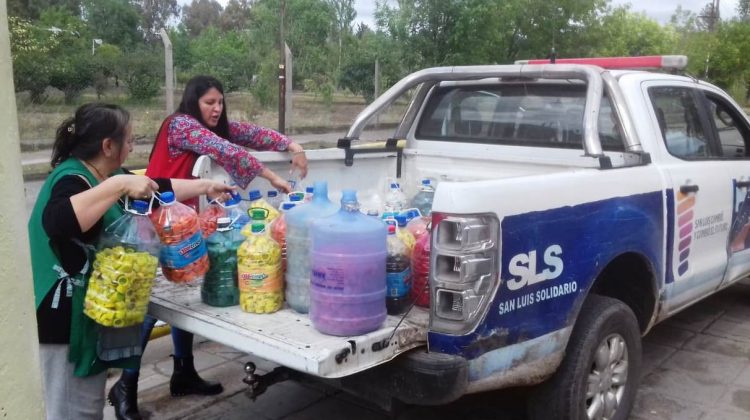 San Luis Solidario colaboró con el traslado de tapitas a la Fundación Garrahan