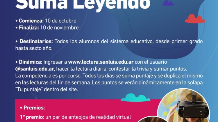 El 10 de octubre iniciará el concurso “Sumá Leyendo”