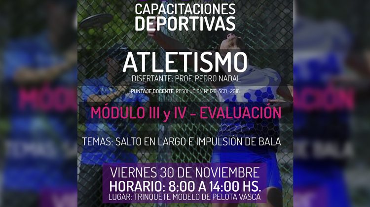 Finaliza el ciclo de capacitaciones de atletismo