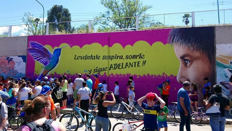 El “Pinta San Luis” realizó un mural junto a la Fundación Académica “San Ignacio”