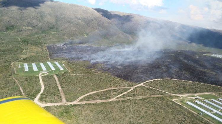 Controlaron un foco de incendio en Villa del Carmen