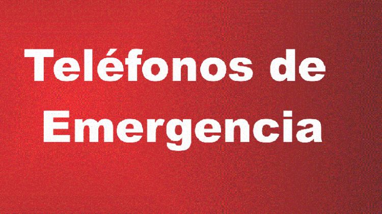 En caso de emergencia, usted puede llamar al 103