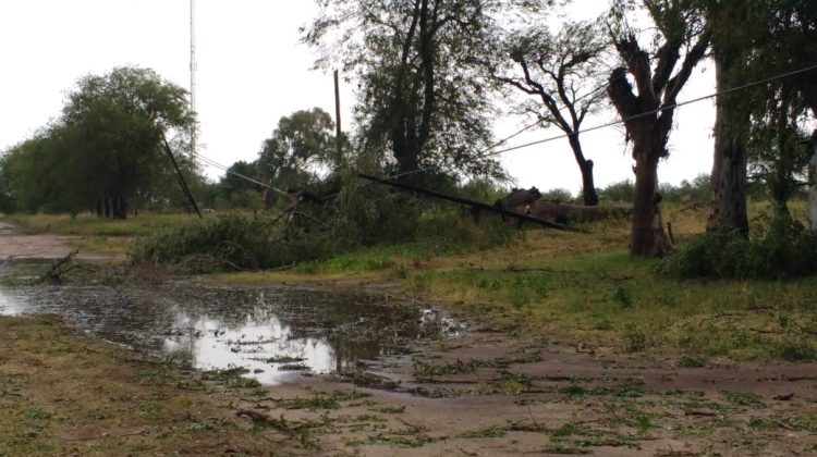 Una fuerte tormenta dejó sin energía eléctrica y causó destrozos en Anchorena