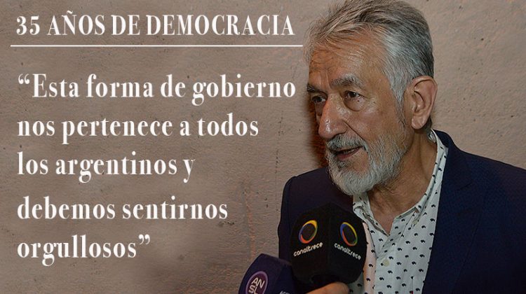 Alberto Rodríguez Saá destacó el “Día de la Democracia”, los derechos humanos y criticó el plan de Macri