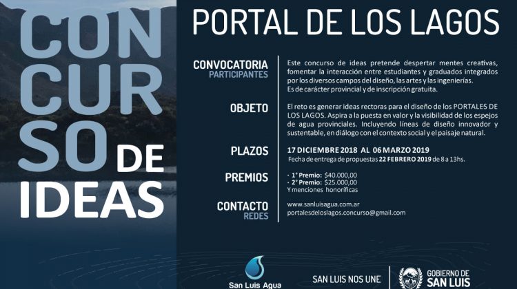 San Luis Agua lanza un concurso de ideas para los portales de los lagos  