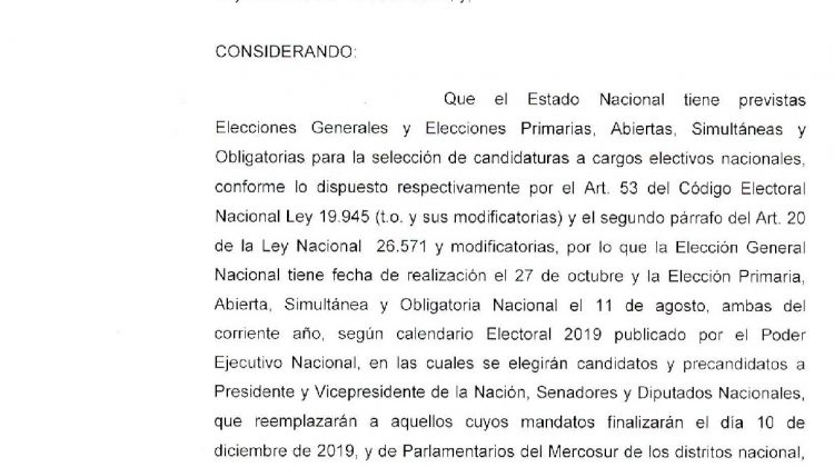 Alcances y fechas del decreto Nº 152 de llamado a elecciones en San Luis