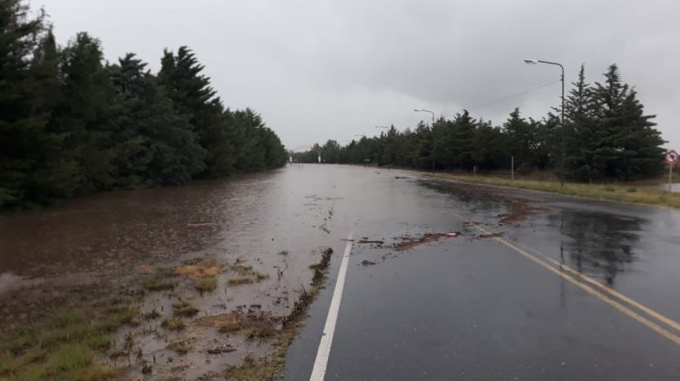 Por agua en la carpeta asfáltica, cortaron el tránsito en la ruta 55 entre Villa Mercedes y El Morro
