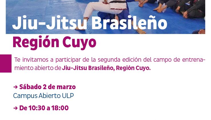 El 2 de marzo se realizará un Campo de Entrenamiento Abierto de Jiu-Jitsu Brasileño