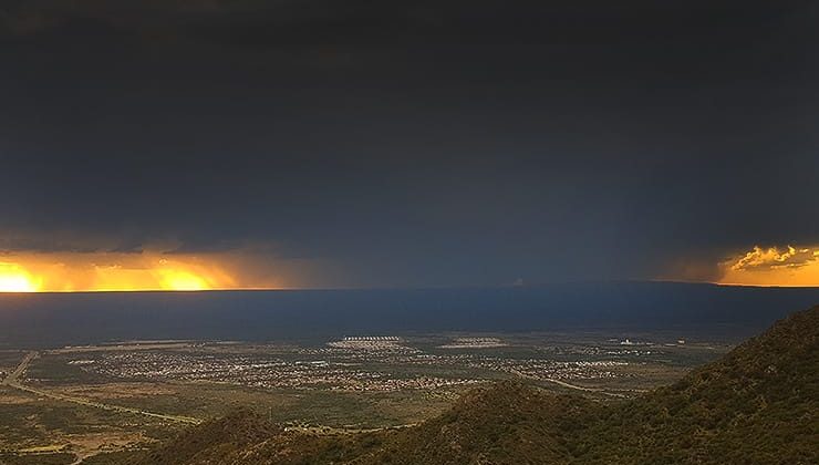 El lunes estará fresco, con viento del sur y probables lluvias