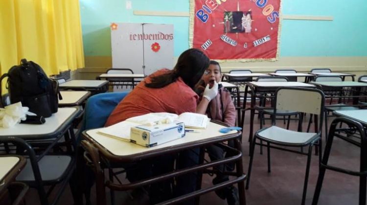 Profesionales del Hospital de San Francisco del Monte de Oro realizaron controles en la Escuela N° 162