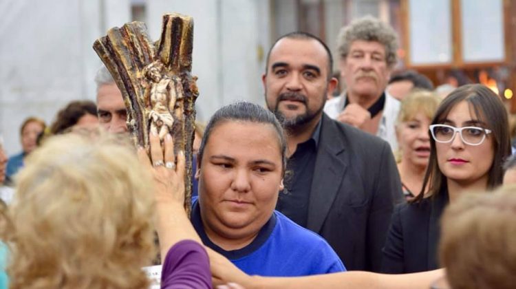 La imagen del Cristo de Renca llegó a Villa Mercedes antes de su viaje al Vaticano