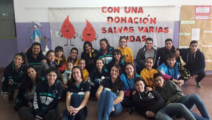 Estudiantes de una escuela de Concarán realizaron una campaña de donación de sangre