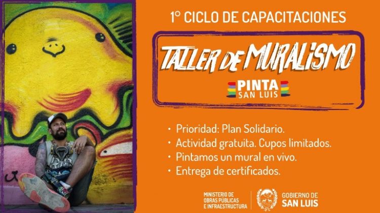 “Pinta San Luis”: realizarán un ciclo de capacitaciones sobre muralismo