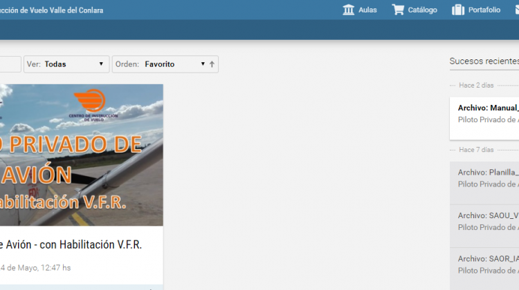 El Centro de Instrucción de Vuelo ya cuenta con su plataforma virtual