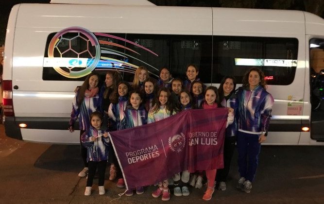 La delegación puntana de gimnasia artística, presente en el Torneo Nacional de Clubes Nivel B