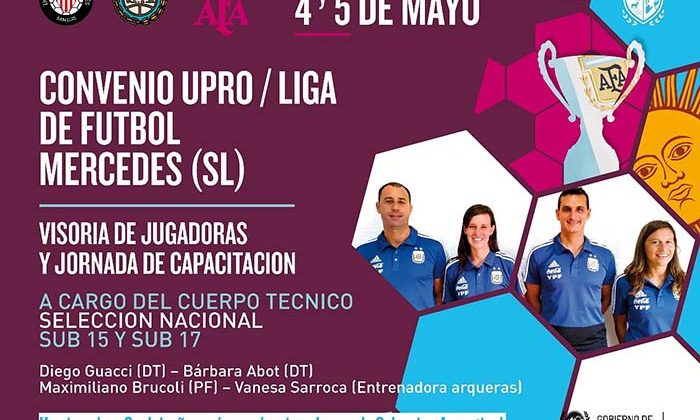 El cuerpo técnico del seleccionado de fútbol femenino brindará capacitaciones y realizará prueba de jugadoras