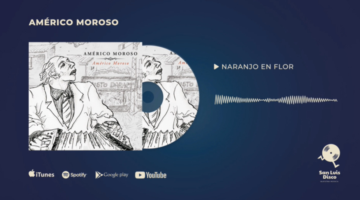 San Luis Disco hizo posible que la música de Américo Moroso ya se encuentre disponible en las plataformas virtuales.
