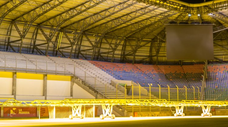 Preparan el Estadio Único “La Pedrera” para el encuentro entre River y Gimnasia de Mendoza