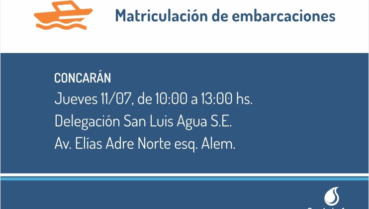 Matriculación de embarcaciones en Concarán 