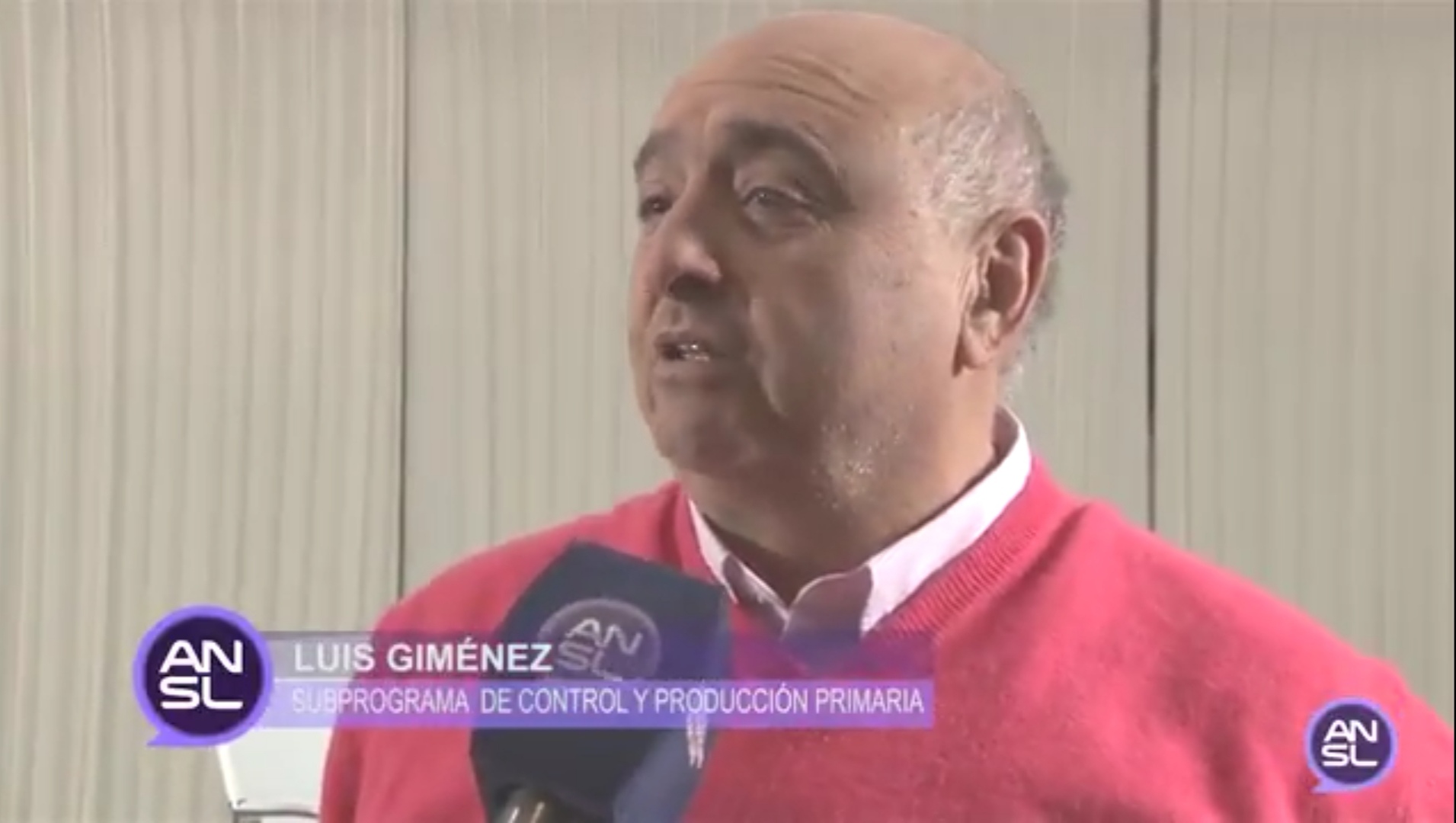 Luis Giménez, jefe del Subprograma Control de Producciones Primarias.