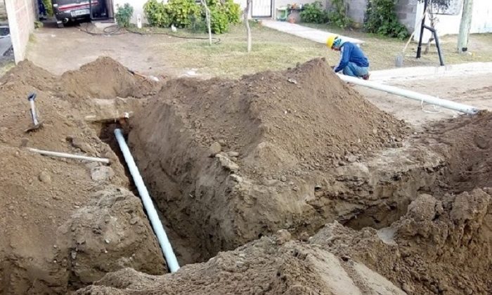 Progresa a buen ritmo la obra de cloacas en la zona sur de la ciudad capital