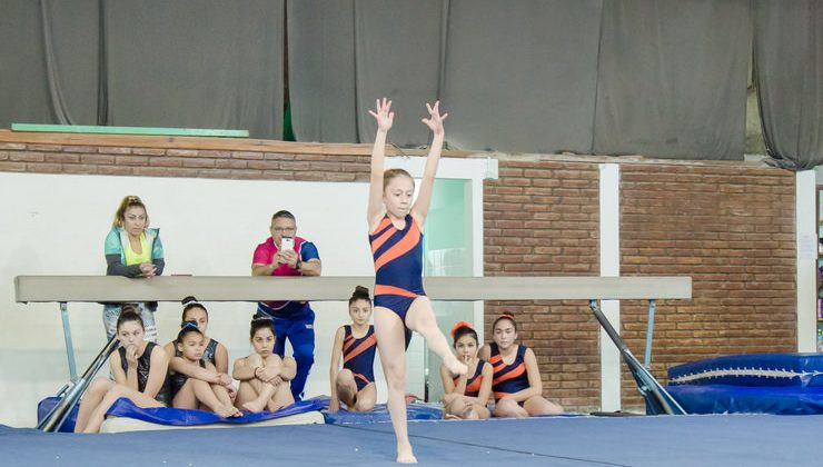 El equipo de gimnasia del Campus tuvo su primera experiencia en el camino de los Juegos Evita