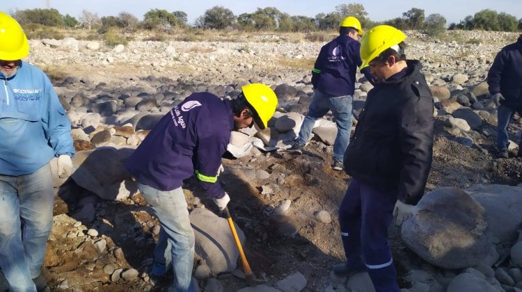 Reacondicionamiento de la obra de toma de agua en Luján