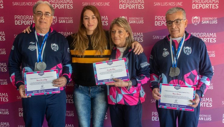 El Gobierno provincial reconoció a los medallistas de los Juegos Evita para adultos mayores