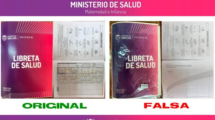 Aclaran sobre la comercialización de Libretas de Salud Falsas