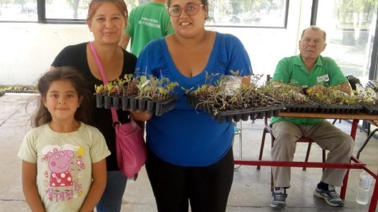 Producción cerró la semana entregando bandejas hortícolas y semillas