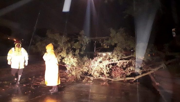 El fuerte temporal de abundante lluvia y viento afectó la zona serrana aledaña a la capital