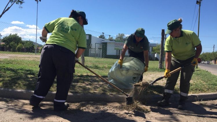 Refuerzan los trabajos de limpieza en el sur de la ciudad de San Luis