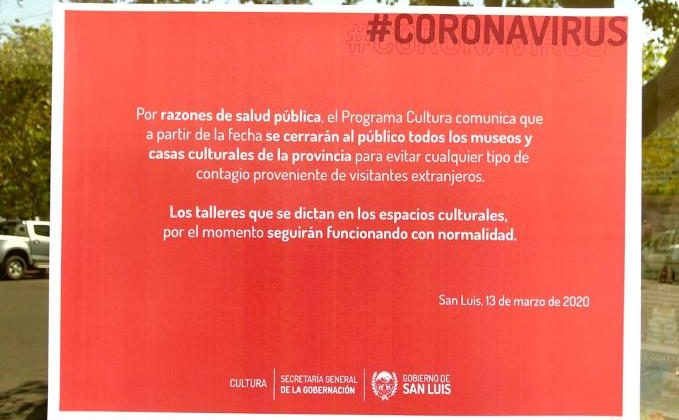 Cerraron los museos y casas culturales de toda la provincia
