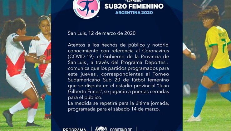 Sudamericano Sub 20: los partidos que restan se jugarán a puertas cerradas