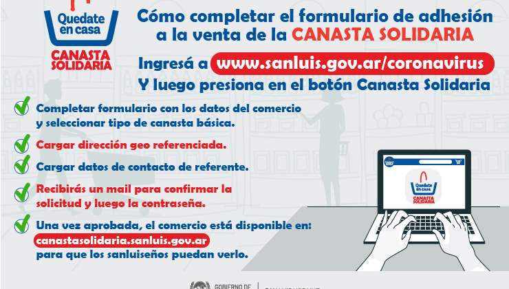 Los comerciantes ya se pueden inscribir para vender la canasta con alimentos y productos esenciales